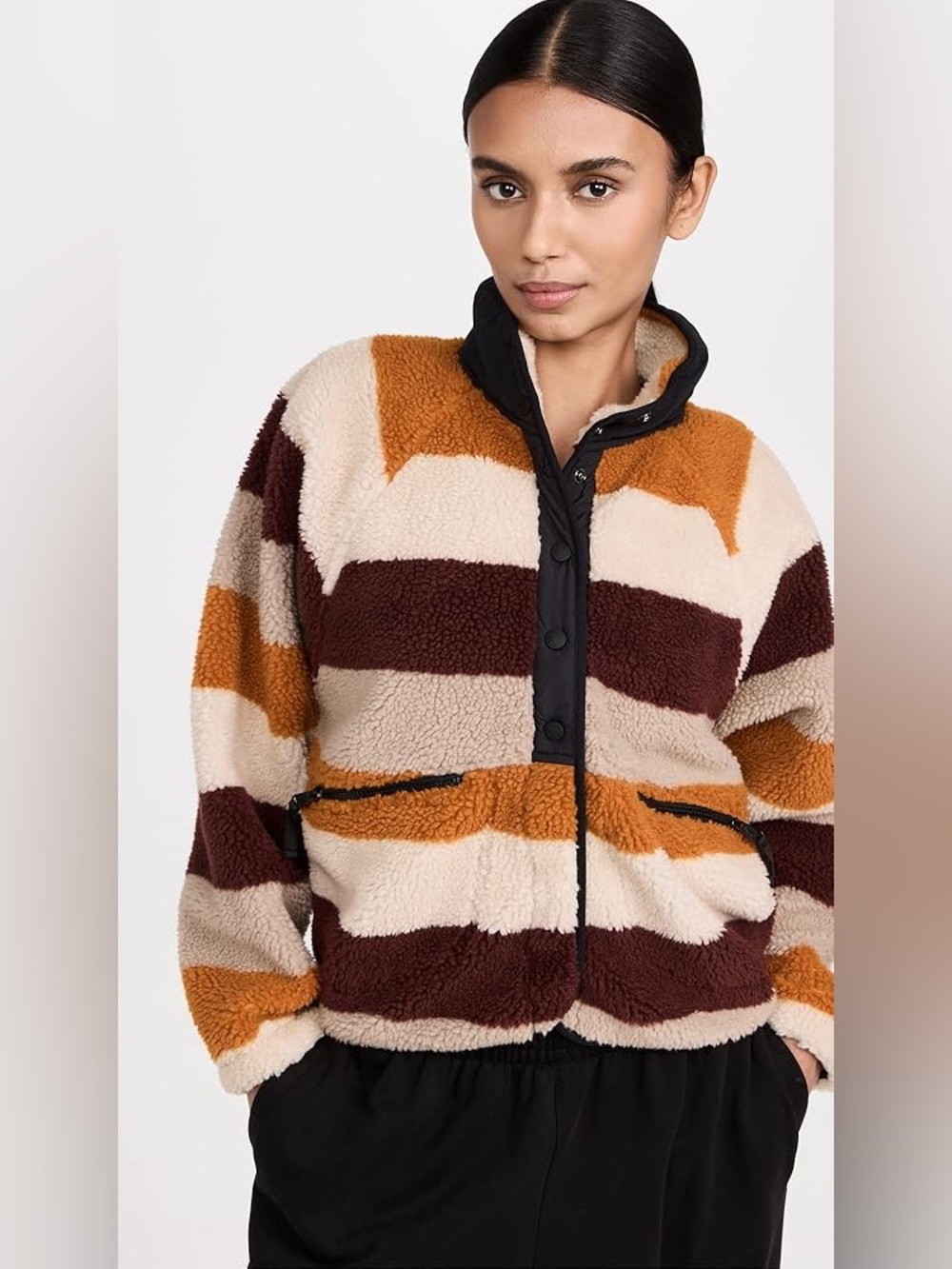 Free People FP Movement Hit the Slopes Rocky Ridge Jacket Shearling Coat Small